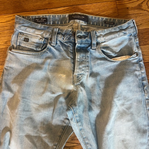 Scotch & Soda Sky Blue Skinny Jeans - Picture 7 of 9